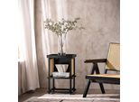 Sobuy HFBT03-SCH Tavolino Con Incastri A Tenone Tavolino Da Caffè Tavolino Da Telefono Comodino Comodino Tavolino Da Divano Wd Nero Circa 40X60X40Cm