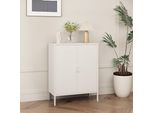 Armadio Da Ufficio 'PyhäRanta' A 2 Ante In Metallo 102 X 80 X 40 Cm Bianco, Opaco