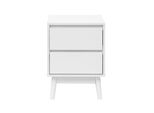 Rebecca Mobili Comodino 2 Cassetti Multiuso Mdf Bianco Stile Scandinavo