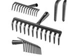 Rastrello Da Giardino Kadax Senza Manico, Rastrello Da Giardino In Acciaio, Rastrello Per La Manutenzione Del Giardino (Rettangolare A 10 Denti)