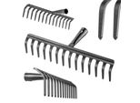 Rastrello Da Giardino Kadax Senza Manico, Rastrello Da Giardino In Acciaio, Rastrello Per La Manutenzione Del Giardino (Rettangolare A 14 Denti)