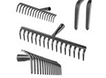 Rastrello Da Giardino Kadax Senza Manico, Rastrello Da Giardino In Acciaio, Rastrello Per La Manutenzione Del Giardino (Rettangolare A 16 Denti)
