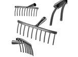 Rastrello Da Giardino Kadax In Acciaio, Rastrello Per Pietre, Rastrello Da Giardino Senza Manico, Testa Robusta (Rettangolare A 10 Denti)