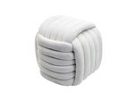 Rebecca Mobili Oyamel Sgabello 45X50X50 Tessuto Poliestere Mdf Bianco Moderno