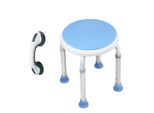Sessamen-Lp Sgabello Da Doccia Sedia Da Doccia Sgabello Da Bagno+ Maniglione Per Vasca Da Bagno Maniglione A Ventosa Donne Incinte Per Doccia E Vasca Da Bagno (Modello A, 360°)