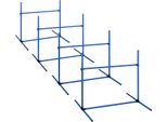 Sessamen-Lp Set Di Ostacoli Per Agilità Pali Per Slalom Pali Per Salto 4 X Ostacoli Set Di Addestramento Per Cani Set Di Addestramento, Pali Di Addestramento Per Condizionali, Blu, 104X70X101Cm