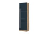 Vicco Mobile Per Forno Da Incasso Fame-Line, 60 Cm, Blu Scuro Lucido/Quercia Dorata