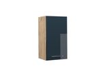 Vicco Pensile Da Cucina Fame-Line, 40 Cm, Blu Scuro Lucido/Quercia Dorata