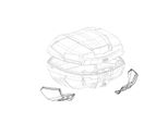 Coppia Cover Fondo Per Bauletti Givi V58 Maxia 5 Nero