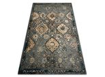Tappeto Di Lana Polonia Abrash Orientale, Fiori Blu Chiaro Azzurro 200X300 Cm