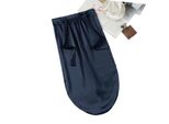 Inf Cuffia Da Notte Lunga Regolabile In Seta Blu Navy