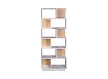 Rebecca Mobili Silene Libreria 180X70X29,5 Truciolare Bianco Marrone Chiaro Moderno