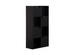 Rebecca Mobili Libreria Rofia 119X60X29 Truciolare Nero Moderna