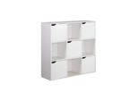 Rebecca Mobili Libreria Vesparia 90X90X30 Truciolare Bianca Moderna