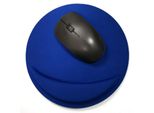 Inf Tappetino Per Mouse Ergonomico Rotondo Con Supporto Per Il Polso Blu