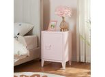 Comodino 'Inari' Con Maniglia A Sinistra In Acciaio 57 X 40 X 30 Cm Rosa