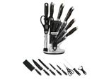 Set Di 9 Coltelli Da Chef Portacoltelli Girevole Coltelli In Acciaio Inox Design In Marmo