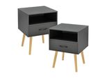 Tavolino 'GäVle' Set Di 2 Grigio Scuro