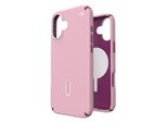 Speck Presidio2 Pro Clicklock & Magsafe - Custodia Per Iphone 16 Plus (Wednesday Pink / Boysenberry Purple / White)