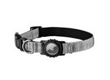 Inf Collare Per Cani Riflettente Con Supporto Per Airtag D'argento L