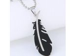 Collana SI-34160 Piuma - Nero KP34160