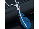 Collana SI-34157 Piuma - Blu KP34157