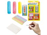 Scuola Lavagna Gesso Da Marciapiede Colorato Bianco Per Bambini Ruvido + Spugna