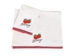 Asciugamani Da Cucina Fragola 2 Pezzi, 40X60 Cm