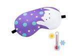 Maschera Per Gli Occhi Per Dormire - Maschera Rinfrescante E Riscaldante Per Un Sonno Perfetto Con Motivo A Gatto