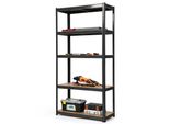 Costway Scaffalatura Per Magazzini, Scaffale Senza Bulloni A 5 Livelli, Scaffale Metallico Per Officina, Scaffale Per Garage, Scaffale Per Cantina 180X90X40Cm (Nero)