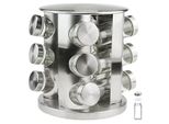 Elegante Portaspezie Con 12 Barattoli - Organizzatore Da Cucina Rotante In Acciaio