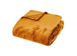 Atmosphera Createur D'interieur - Flanellplaid Coccolone Senfgelb 180X230Cm