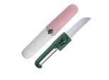 Strumento Da Cucina Multifunzionale 2In1: Coltello E Pelaverdure E Frutta Bianco-Rosa