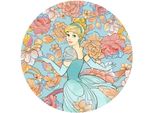 Carta Da Parati Rotonda Autoadesiva Disney Cenerentola Multicolore - 611718 - Ø 125 Cm