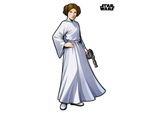 Tatuaggio Da Parete Disney Star Wars Principessa Leila Xxl Grigio - 612426 - 127 X 170 Cm