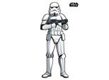 Tatuaggio Da Parete Disney Star Wars Stormtrooper Xxl In Bianco E Nero - 612428 - 127 X 188 Cm