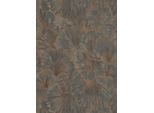 Carta Da Parati Erismann Foglie Grigio Scuro - 661581 - 53 Cm X 10,05 M