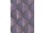 Carta Da Parati Erismann Motivo 3D Viola - 661564 - 53 Cm X 10,05 M
