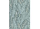 Carta Da Parati Erismann Foglie Tropicali Grigio Blu - 661627 - 53 Cm X 10,05 M