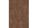 Carta Da Parati Erismann Con Effetto Pittorico Marrone Ruggine - 661594 - 53 Cm X 10,05 M