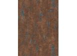 Carta Da Parati Erismann Con Effetto Pittorico Color Bronzo - 661589 - 53 Cm X 10,05 M