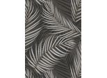 Carta Da Parati Erismann Foglie Nere - 661310 - 53 Cm X 10,05 M