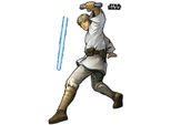 Decalcomania Murale Disney Star Wars Luke Skywalker Xxl Grigio - 612425 - 127 X 200 Cm
