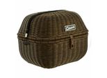 Cestino Portapacchi Sip Classic Rotondo In Metallo/Ecopelle Marrone Scuro 360X320X280 Mm