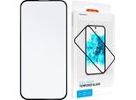 Vetro Temperato Per Iphone 16 Plus, Copertura Completa Fissa In Vetro Temperato 2.5D, Trasparente Con Cornice Nera