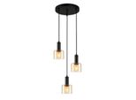 Italux Santia Lampadario Moderno Nero PND-65342-3A-BK+AMB