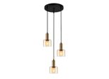 Lampadario Moderno In Rame Italux Santia PND-65342-3A-BRO+AMB