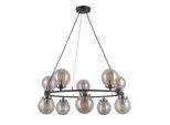 Lampadario Industriale Nero Italux Galvez PND-28622-10A
