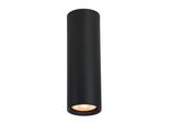 Spot A Soffitto Moderno Nero Tubo Rotondo 17 Cm Per Soggiorno Cucina 1Xgu10 10W Lopus Italux
