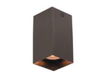 Spot Da Soffitto Moderno Marrone Quadrato 10 Cm Per Soggiorno Cucina 1Xgu10 10W Ander Italux